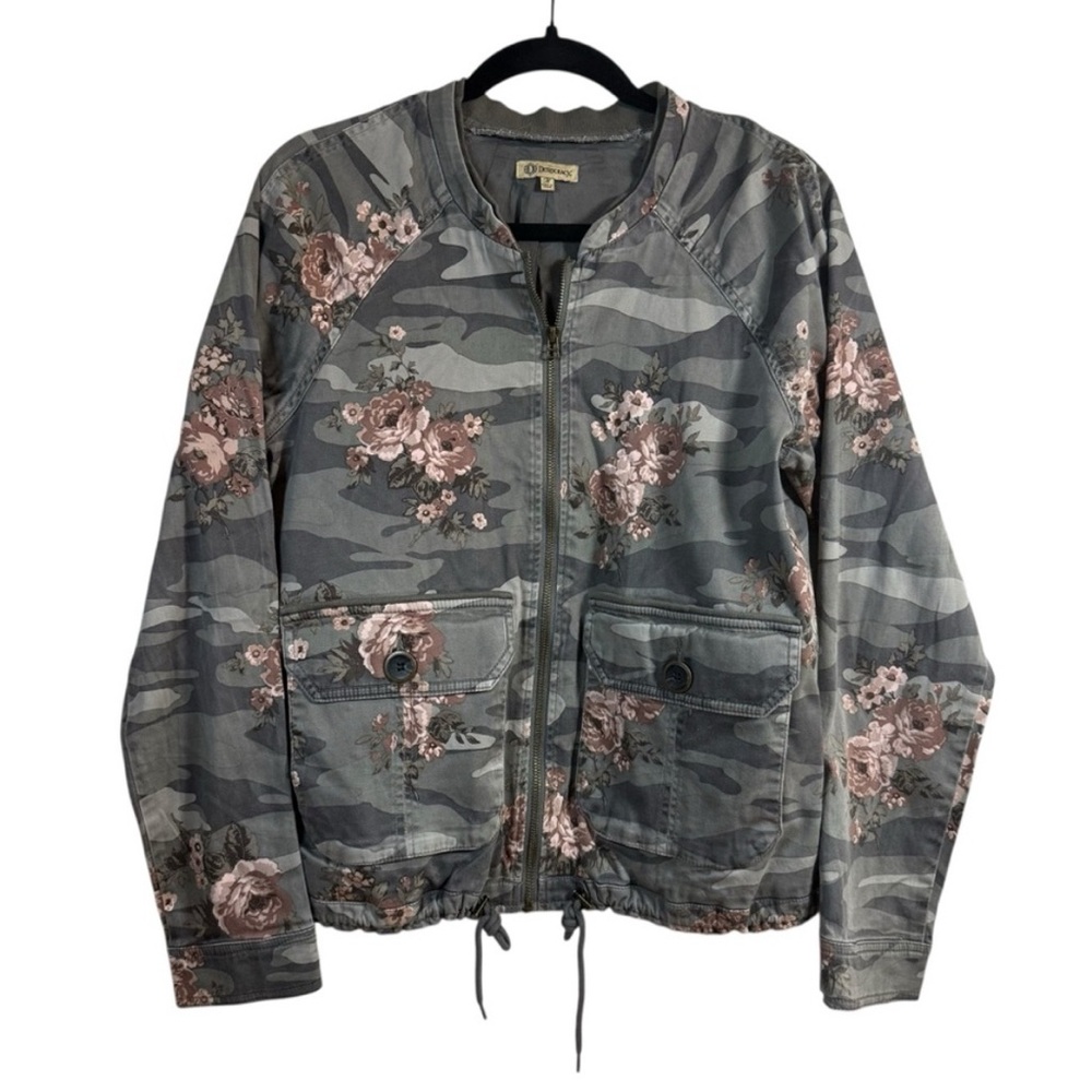 Democracy Camo and Floral Utility Jacket